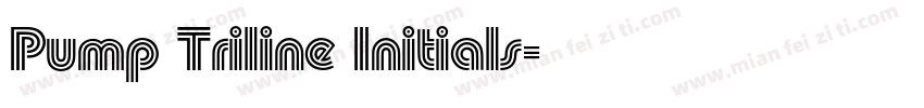 Pump Triline Initials字体转换